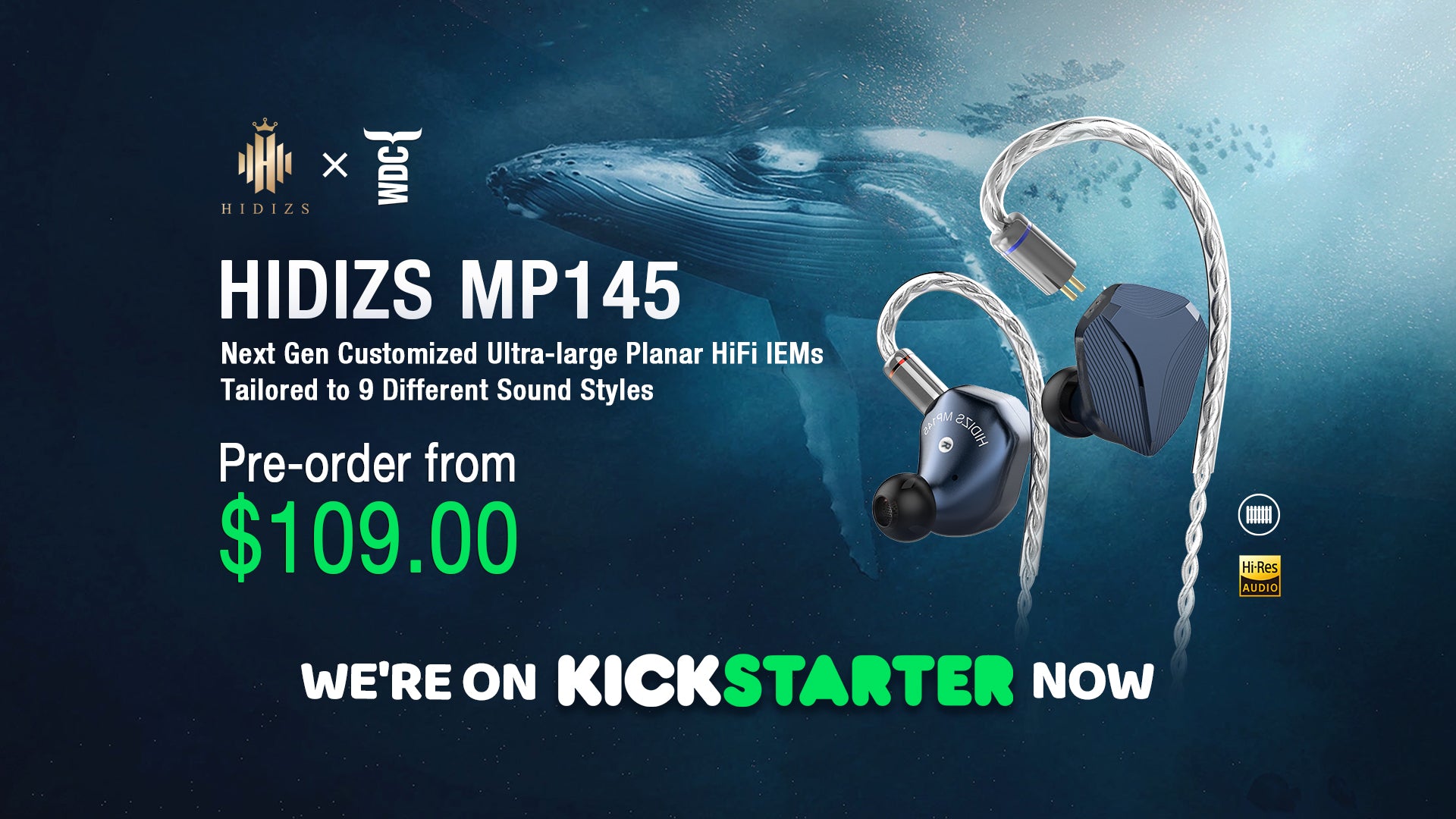 Hidizs MP145: The Next Gen Customized Ultra-large Planar HiFi In-ear M