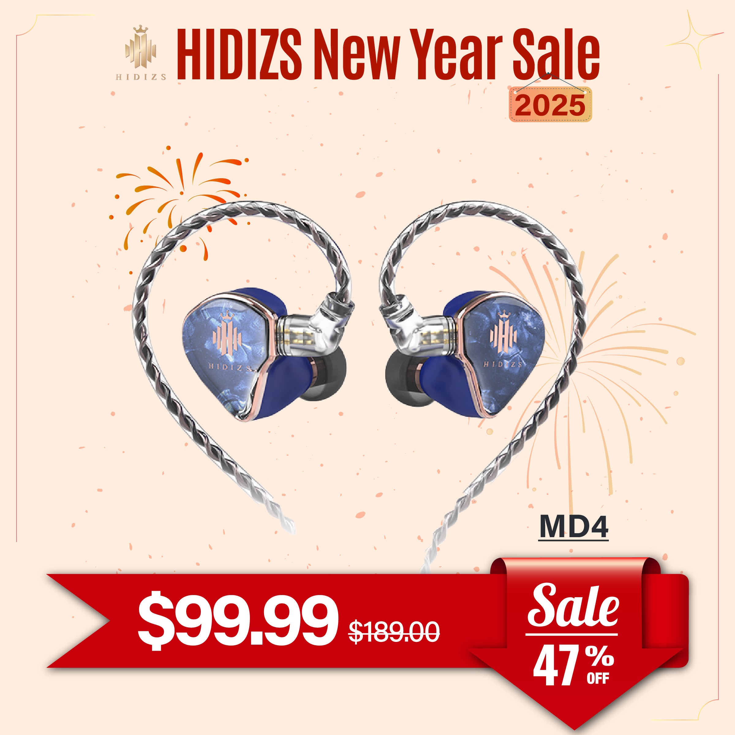 HIDIZS MD4 4 Balanced Armature Drivers HiFi In-ear Monitors