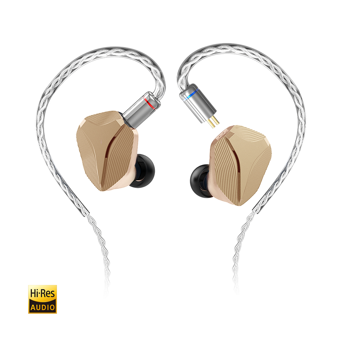 Hidizs MP145 Ultra-large Planar Magnetic HiFi In-ear Monitors Limited  Golden Titanium Edition