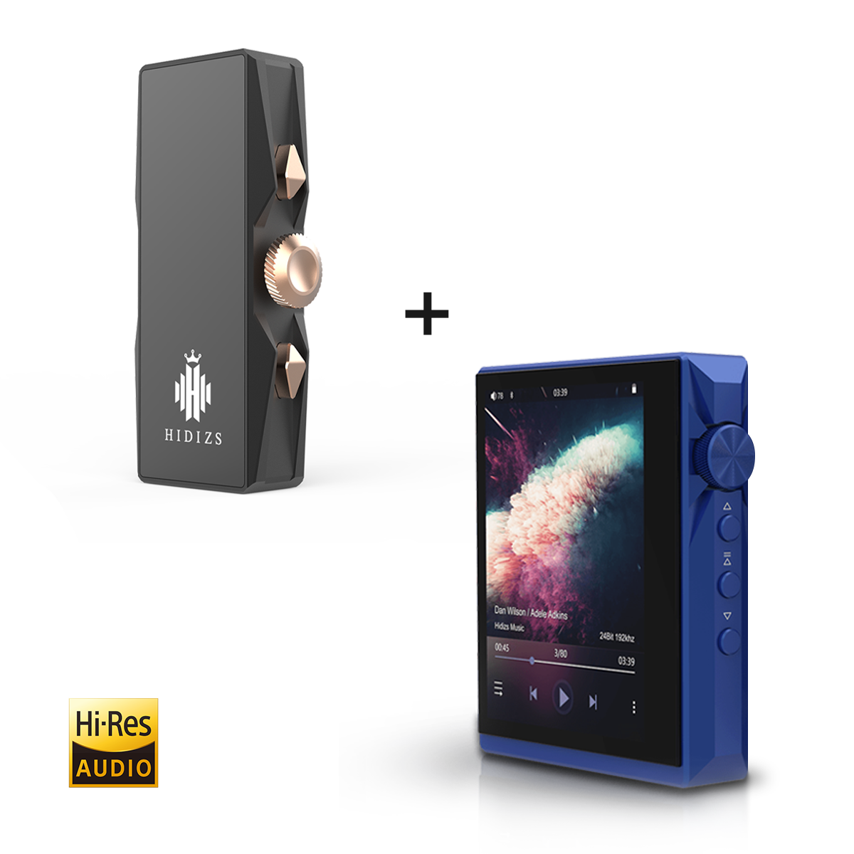 Hidizs AP80 Pro-X Portable Balanced Lossless MQA Music Player | Hidizs Blue / + Grey Leather Case